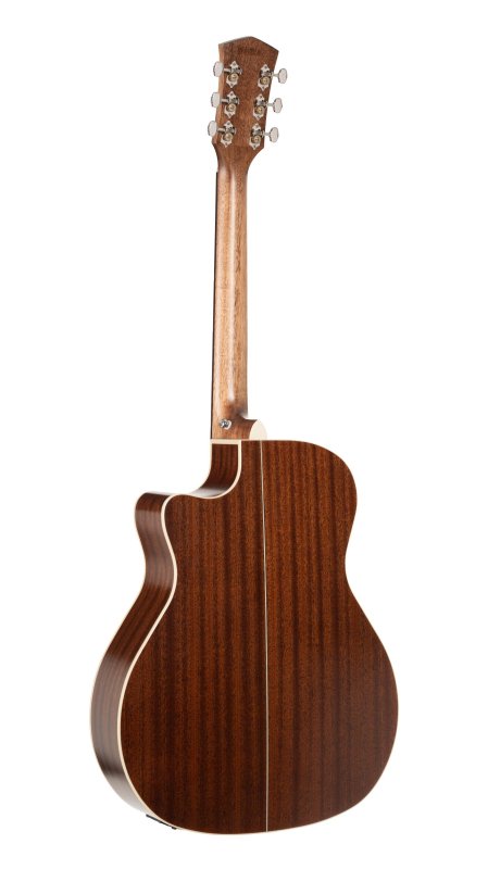 Cort Guitars Cort GA4BTSG Essence Series ES-GA4 Auditorium Acoustic Electric Guitar - Black Top Semi Gloss