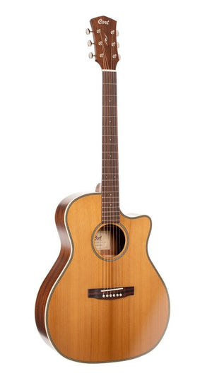 Cort Guitars Cort GA4NSG Essence Series ES-GA4 Auditorium Acoustic Electric Guitar - Natural Semi Gloss