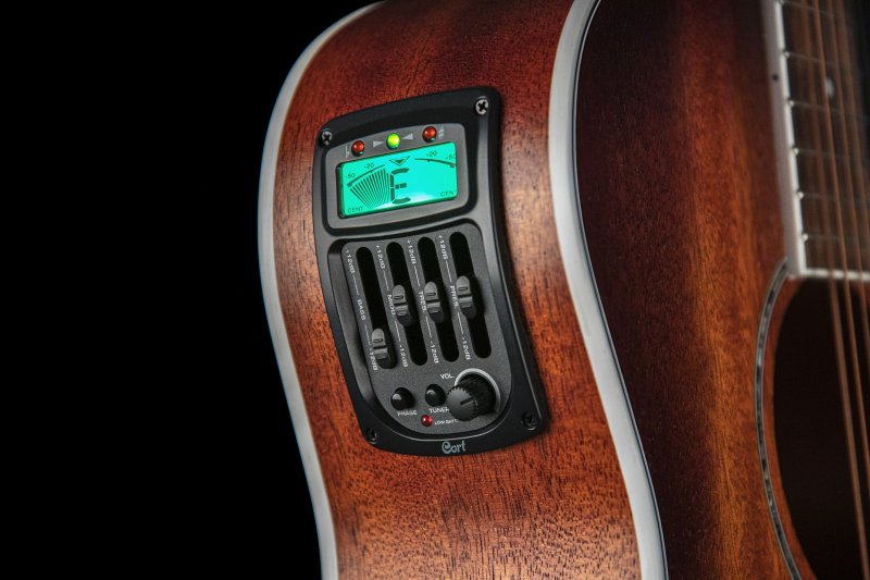 Cort Guitars Cort GAMEDXMOP Grand Regal Acoustic Electric Cutaway Guitar - Open Pore Mahogany