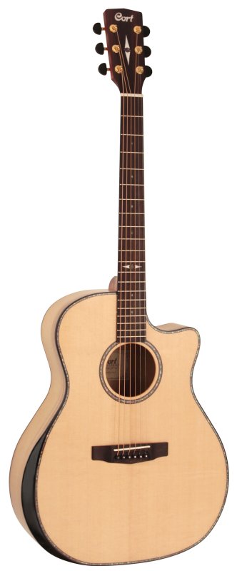 Cort Guitars Cort GAMYBEVELNAT Grand Regal Acoustic Cutaway Guitar - Natural Glossy Arm Bevel