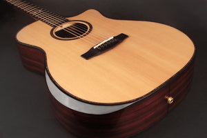 Cort Guitars Cort GAPFBEVELNAT Grand Regal Acoustic Cutaway Guitar - Natural Glossy Arm Bevel