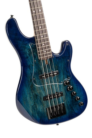 Cort Guitars Cort GBFUSION4BB GB Series Fusion Bass Guitar w/Gig-bag - Blue Burst