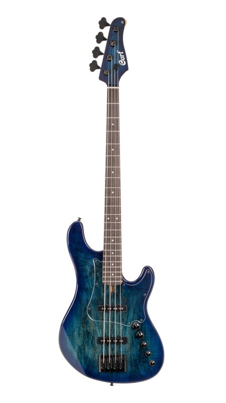 Cort Guitars Cort GBFUSION4BB GB Series Fusion Bass Guitar w/Gig-bag - Blue Burst