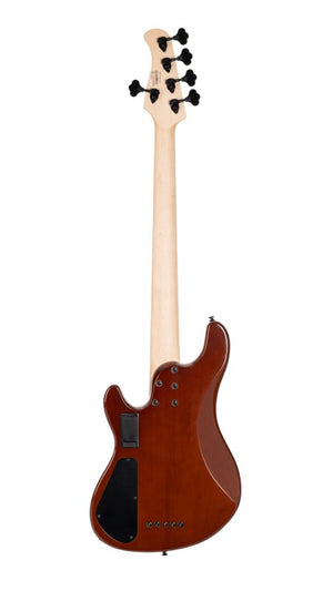Cort Guitars Cort GBFUSION5ABB GB Series Fusion 5 String Bass Guitar - Antique Brown Burst
