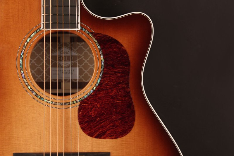 Cort Guitars Cort GOLDA8LB Gold Series A8 Grand Auditorium Acoustic Electric Cutaway Guitar - Light Burst