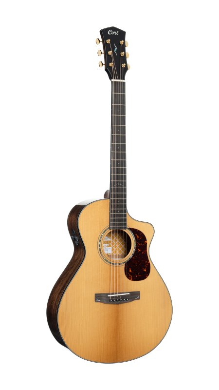 Cort Guitars GOLDMC6NAT-U Cort Gold MC6 Ovangkol Acoustic-Electric Guitar w/Premium Gig-bag - Natural Gloss