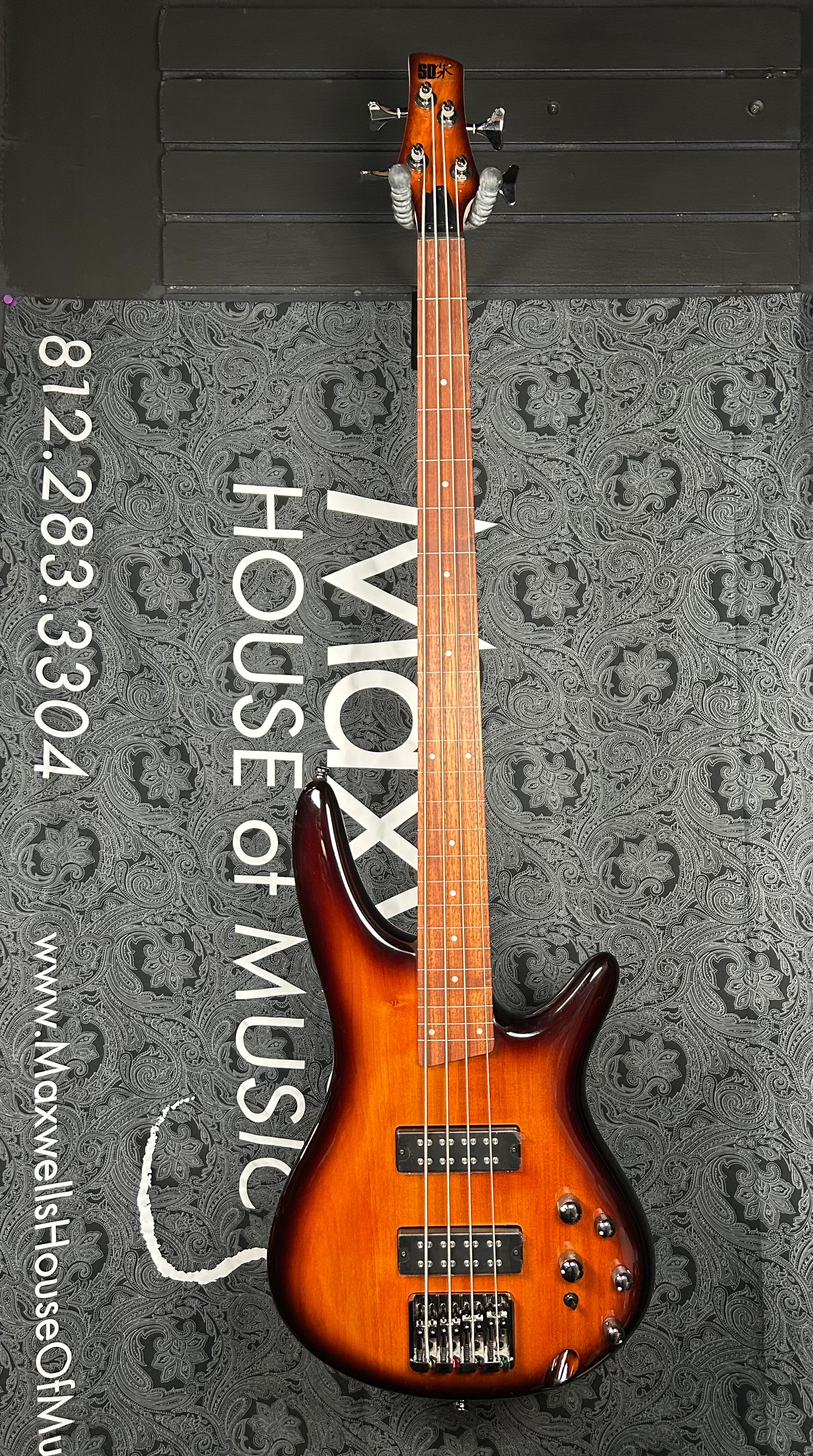 Ibanez Standard SR370E Fretless Bass Guitar - Brown Burst