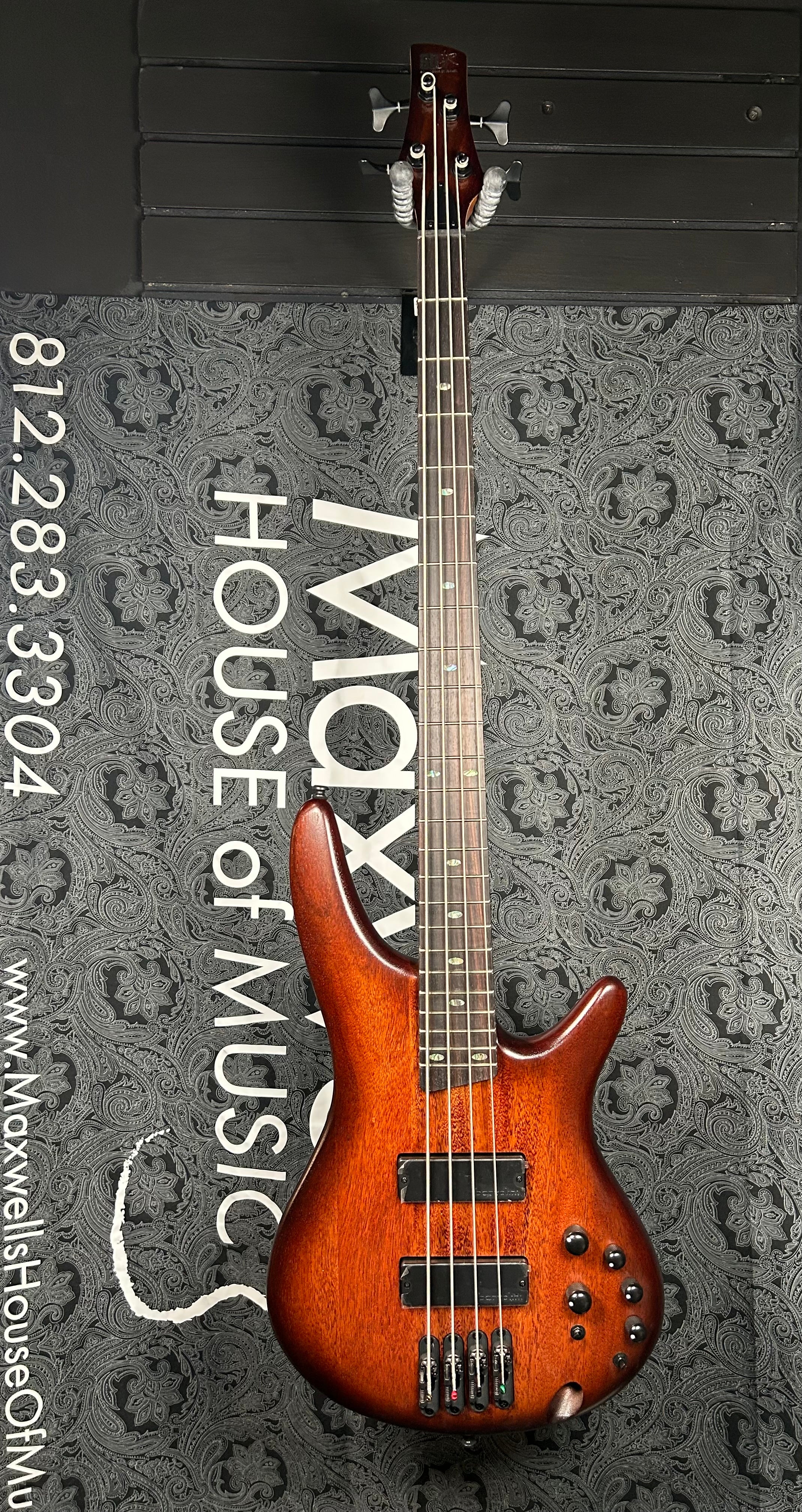 Ibanez Standard SR500A Electric Bass Guitar - Mahogany Brown Burst Low Gloss