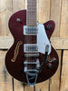 Gretsch G5655T Electromatic Center Block Jr. Single Cut Electric Guitar with Bigsby-Dark Cherry Metallic