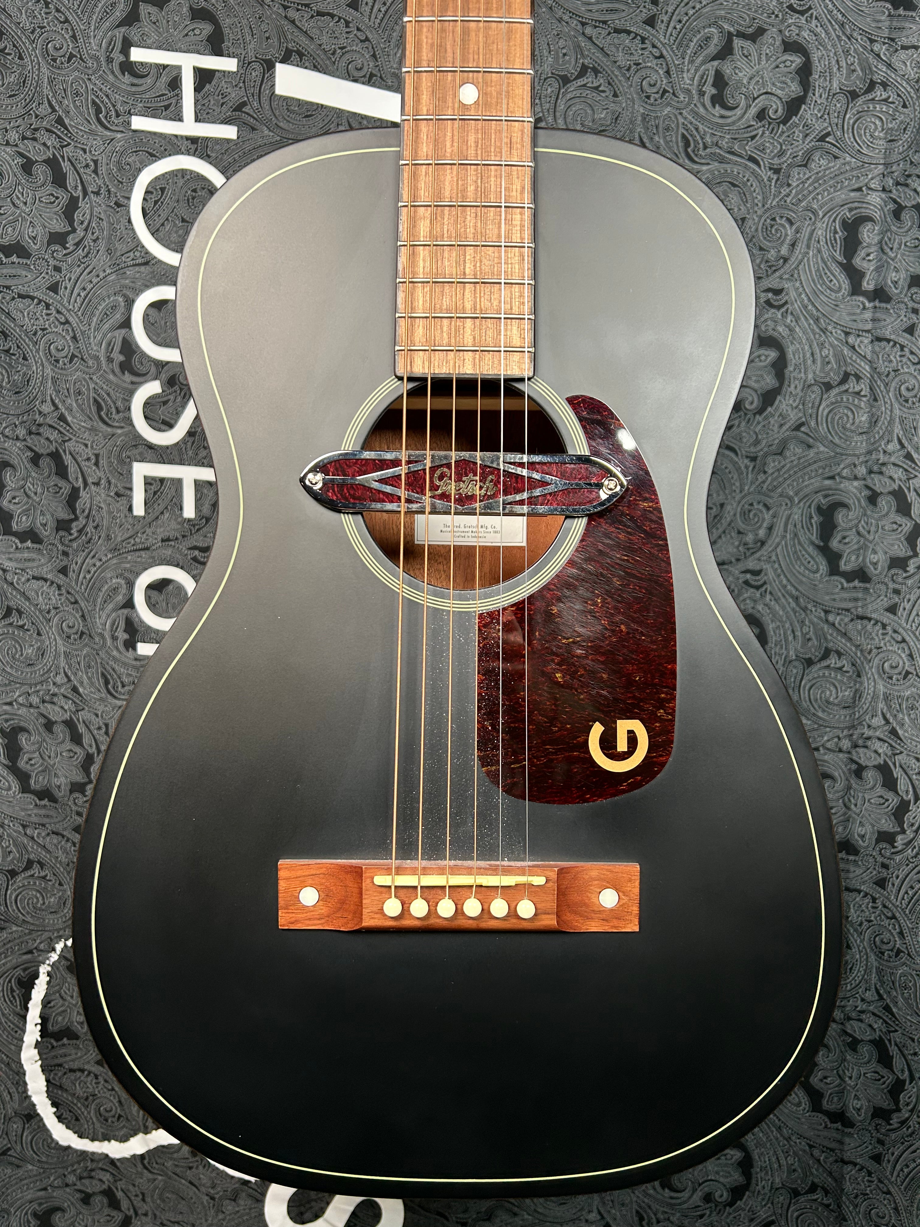 Gretsch Jim Dandy Deltoluxe Parlor Acoustic-electric Guitar - Black (Pre-Owned)