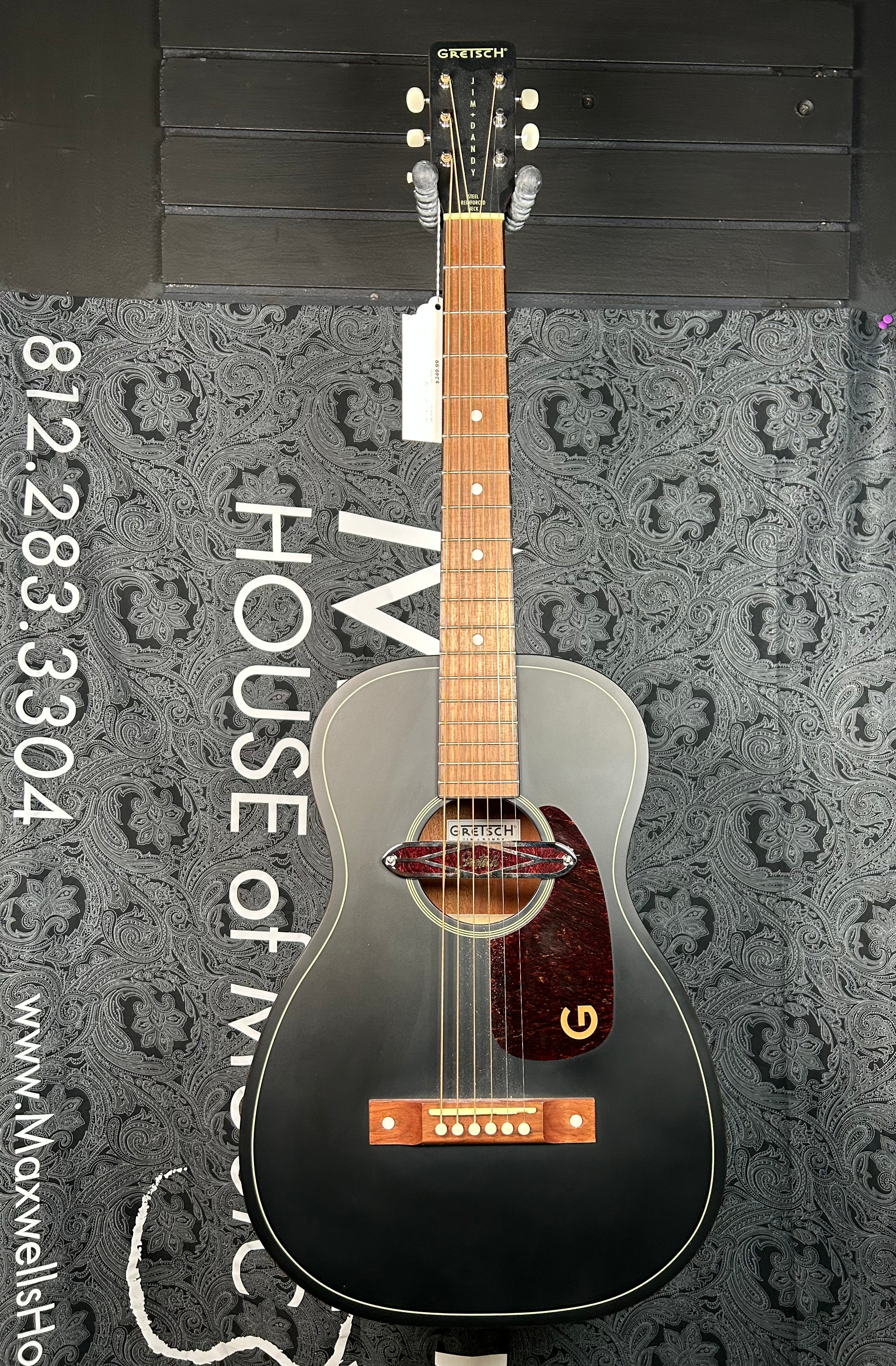 Gretsch Jim Dandy Deltoluxe Parlor Acoustic-electric Guitar - Black (Pre-Owned)