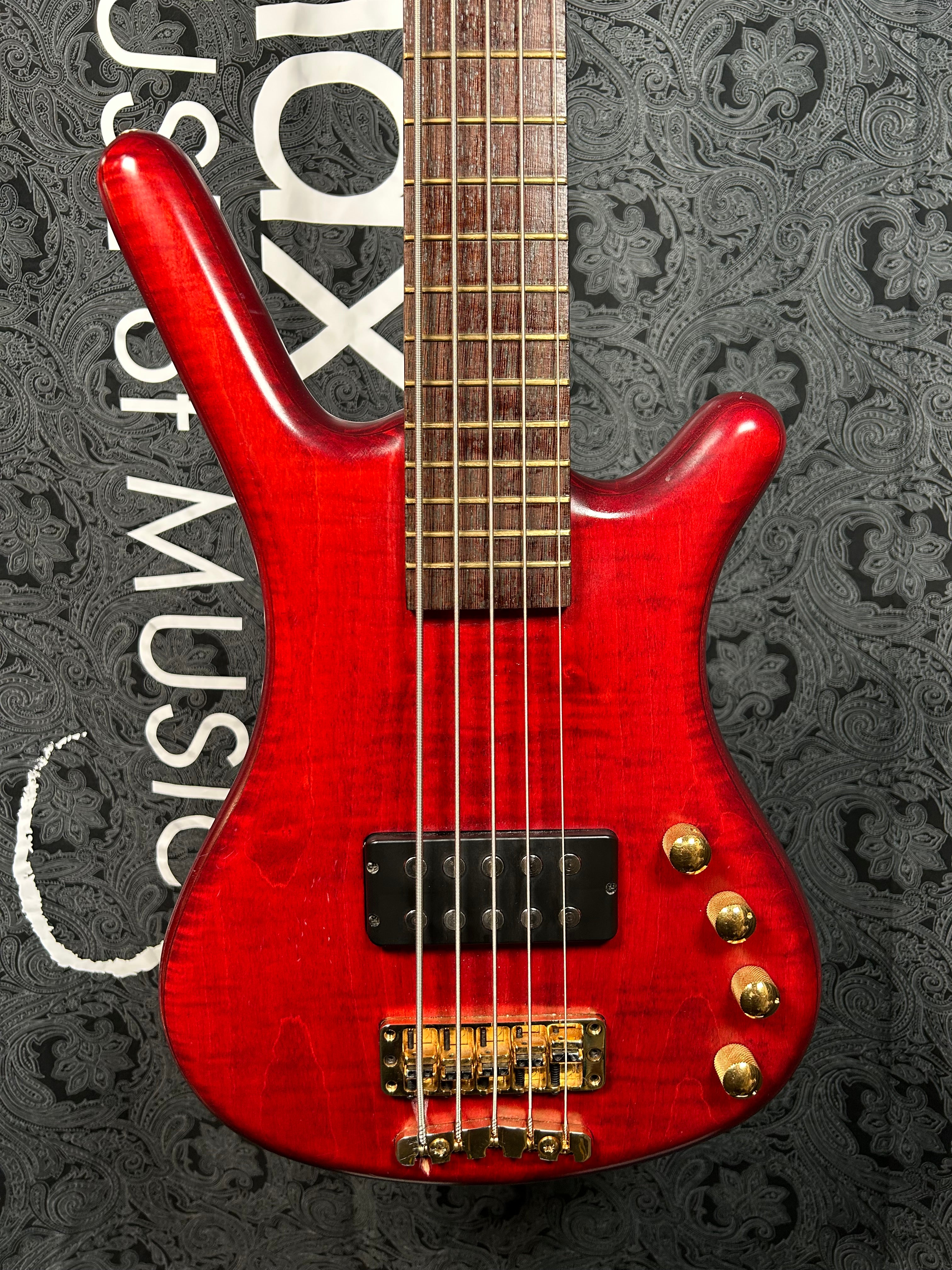 Warwick FNA Corvette Bass Guitar- Burgundy Red w/Hardcase (Pre-Owned)