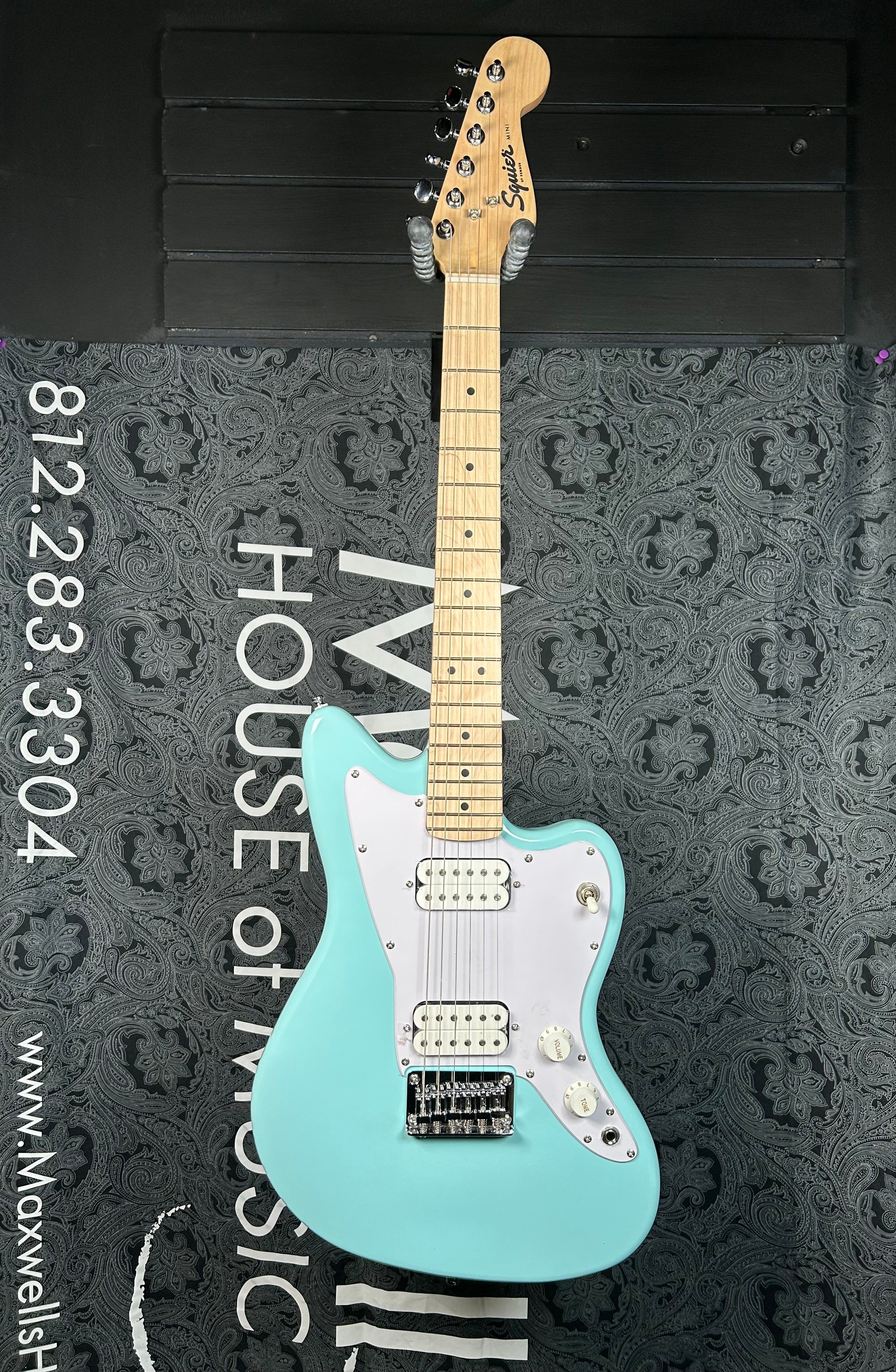 Squier Mini Jazzmaster HH Electric Guitar - Daphne Blue