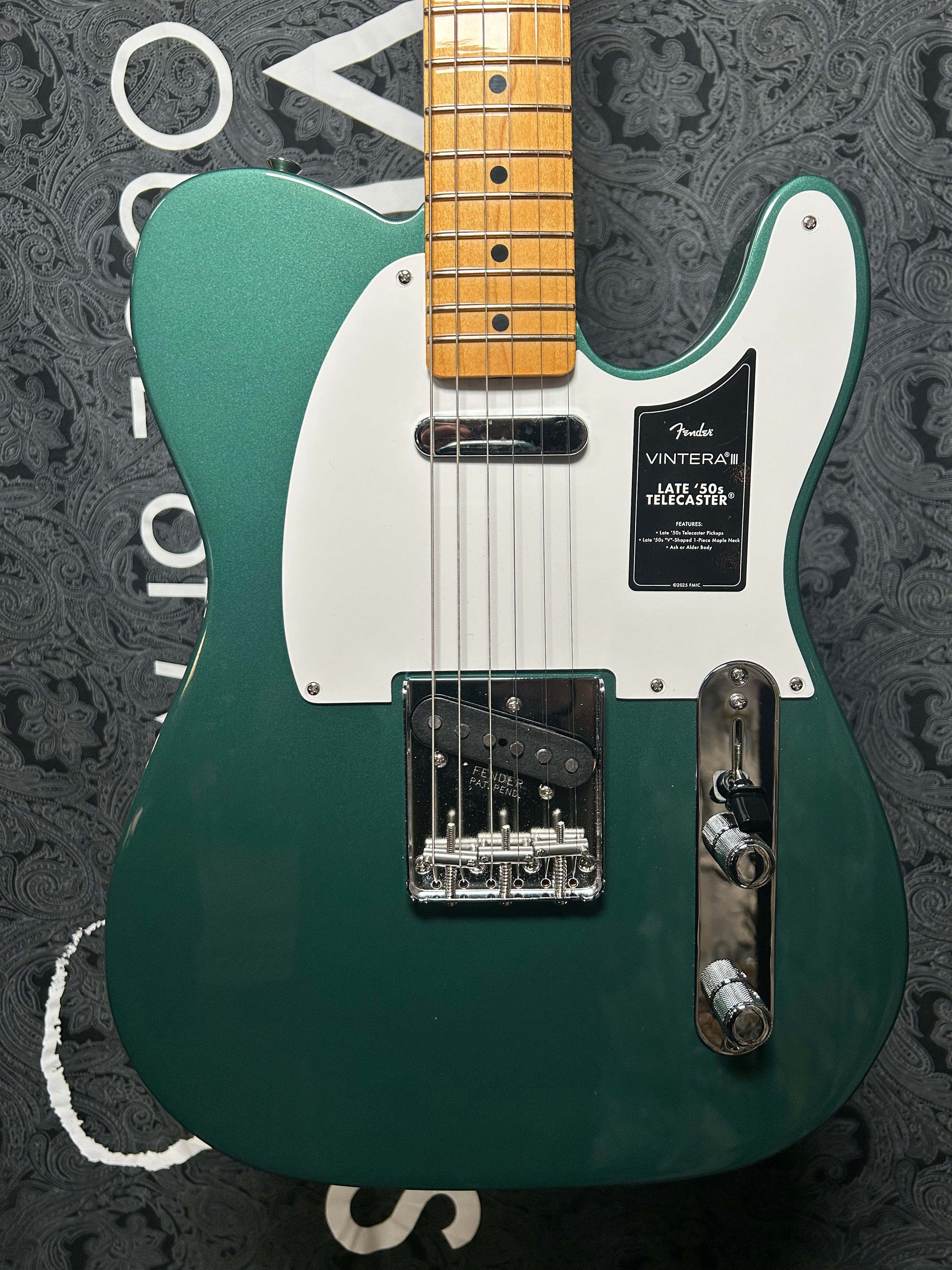 Fender Vintera III Late '50s Telecaster Electric Guitar - Sherwood Green Metallic