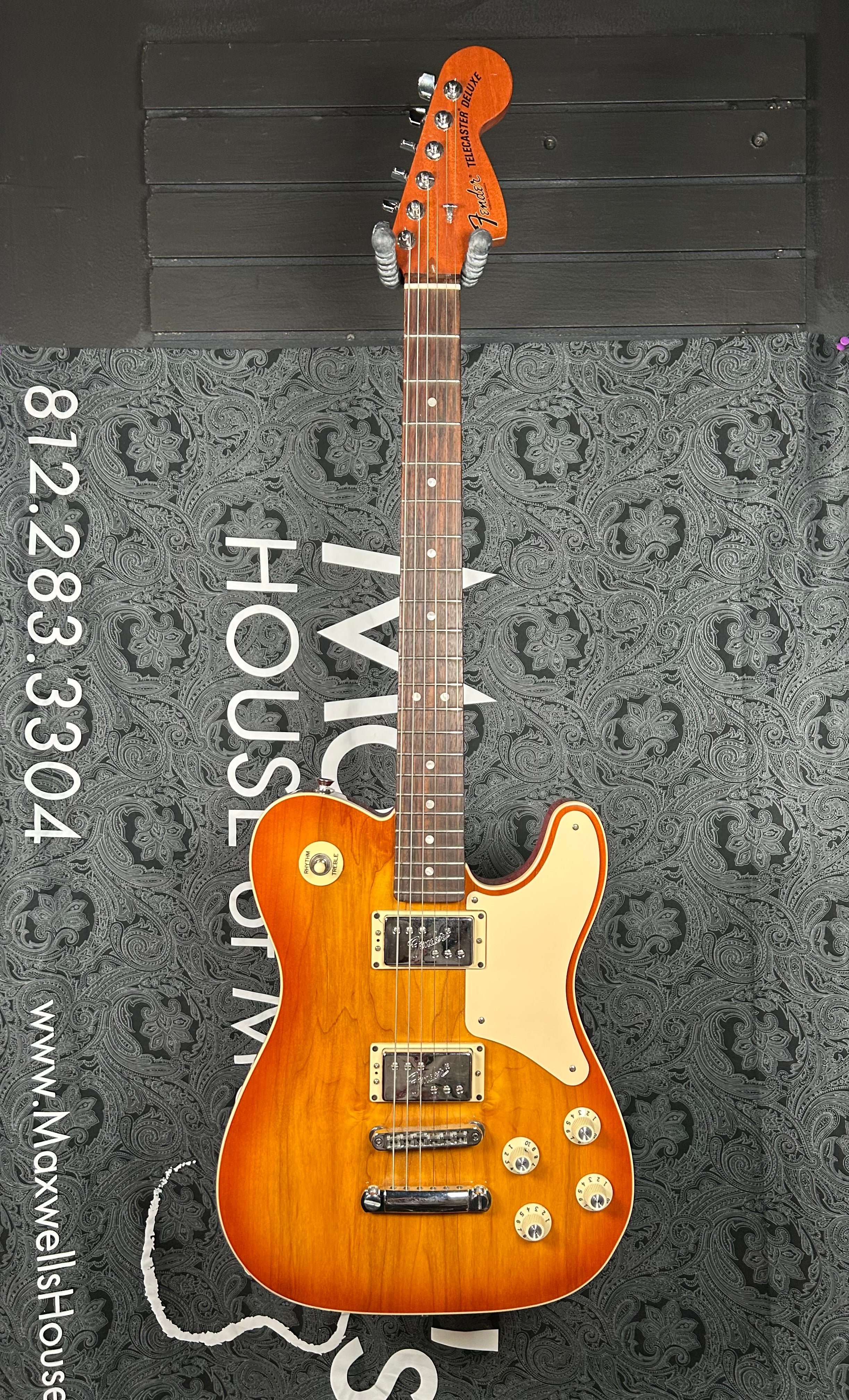 Fender Troublemaker Telecaster Deluxe Electric Guitar- Ice Tea w/Hardcase (Pre-Owned)