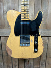 Fender Custom Shop 52 Telecaster - Hard Relic, Aged Nocaster Blonde Electric Guitar