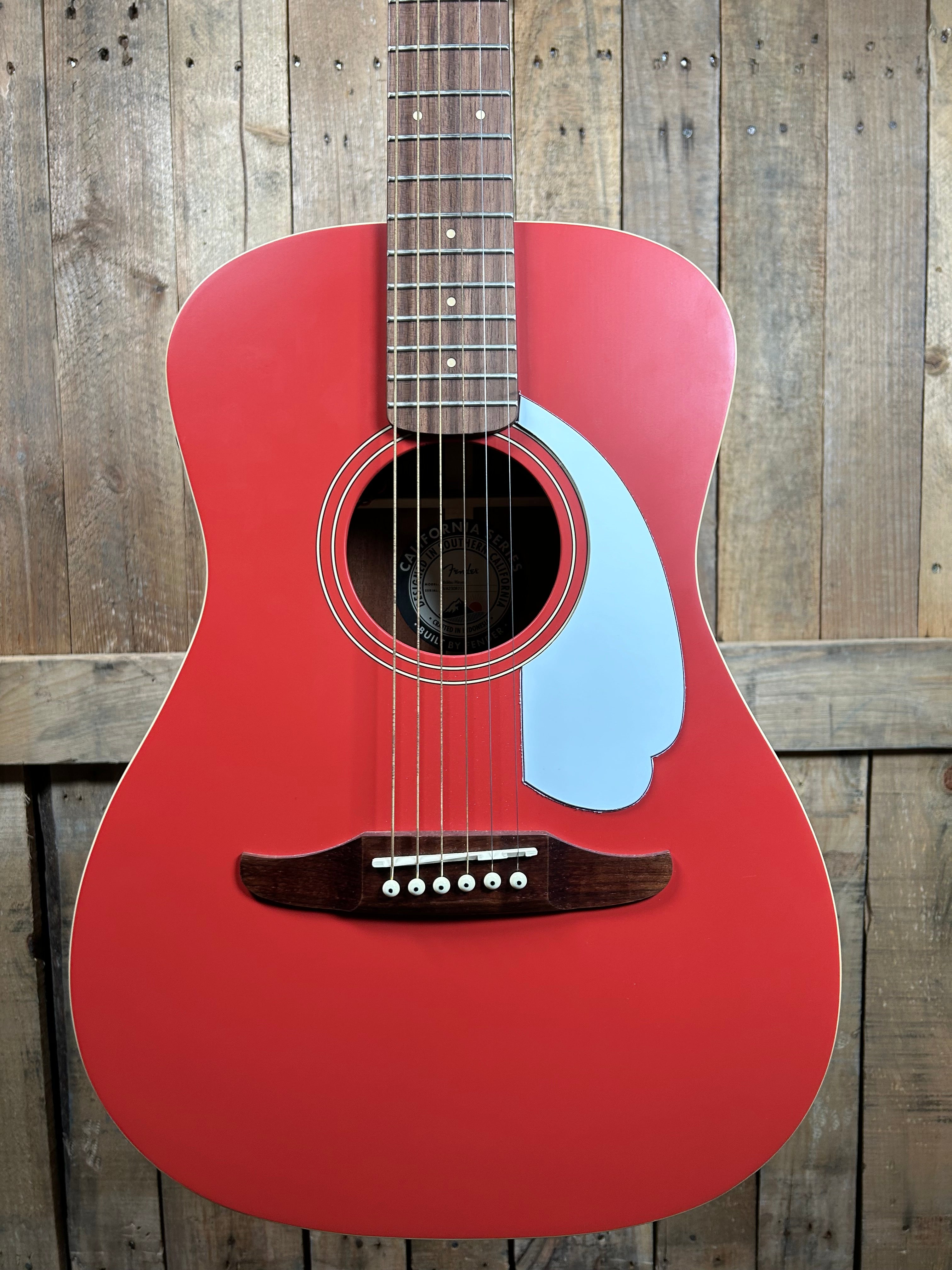 Fender Malibu Player Acoustic Guitar-Fiesta Red – Maxwell's House
