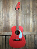 Fender Malibu Player Acoustic Guitar-Fiesta Red