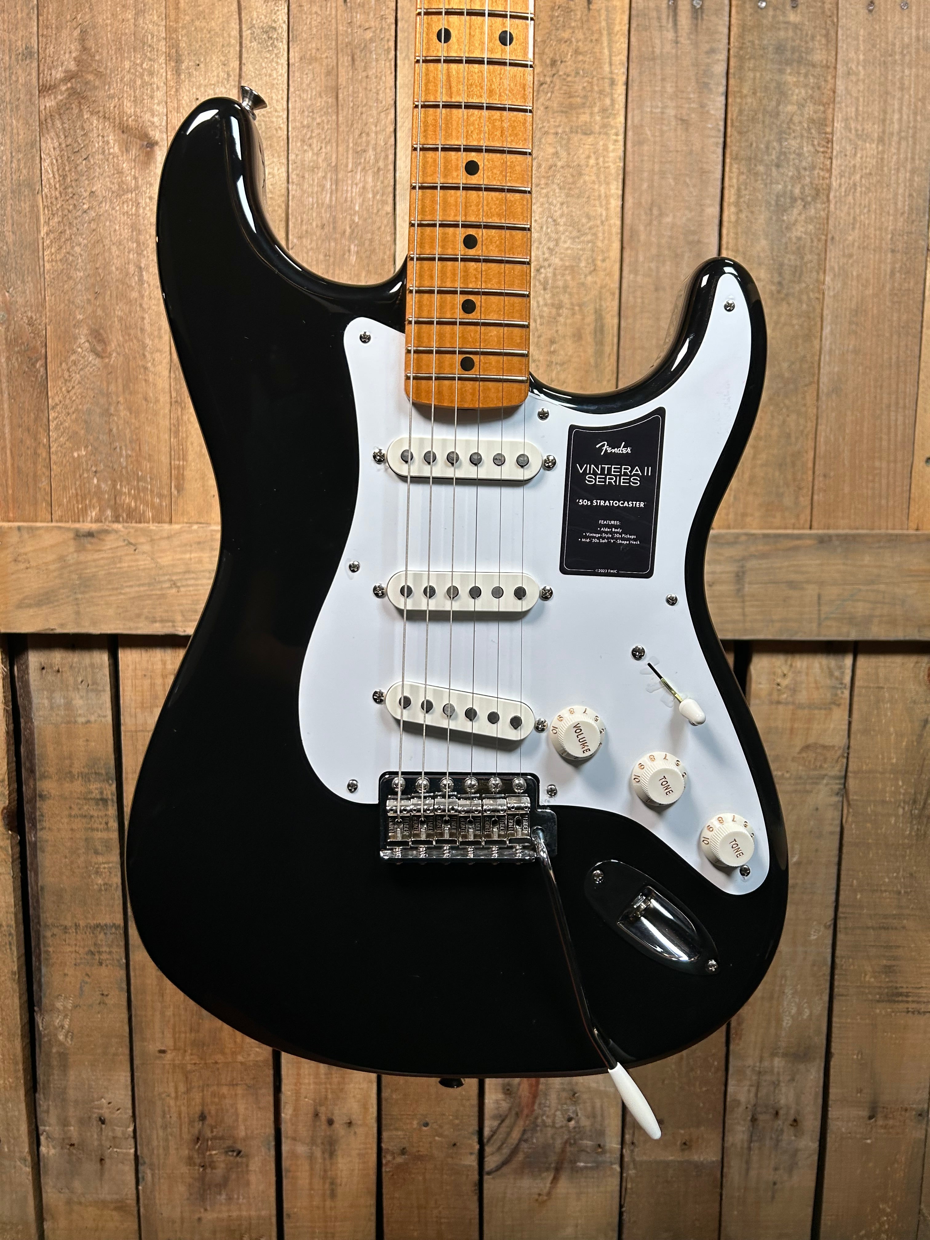 Fender Vintera II '50s Stratocaster Electric Guitar - Black with Maple ...