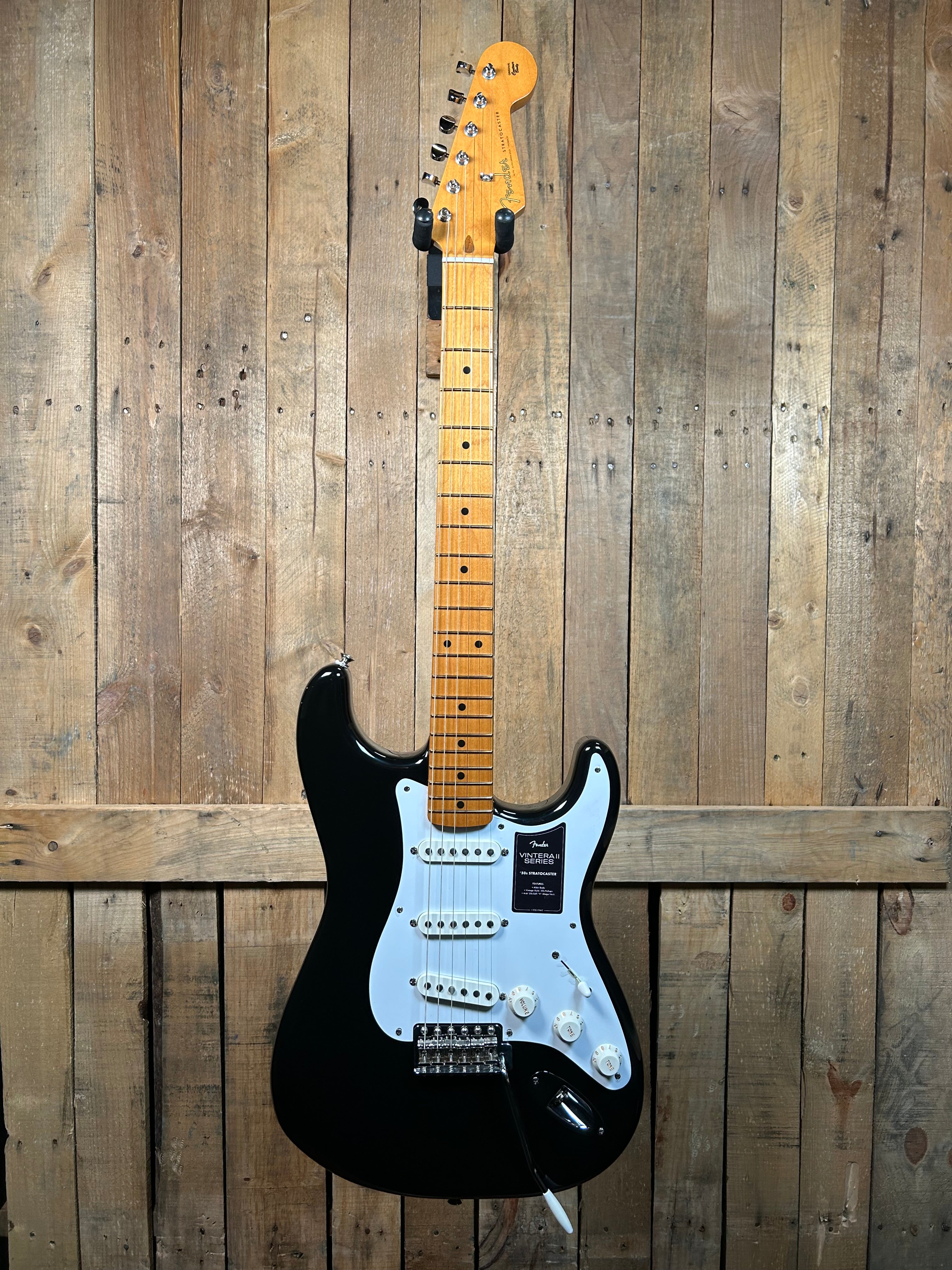 Fender Vintera II '50s Stratocaster Electric Guitar - Black with Maple Fingerboard