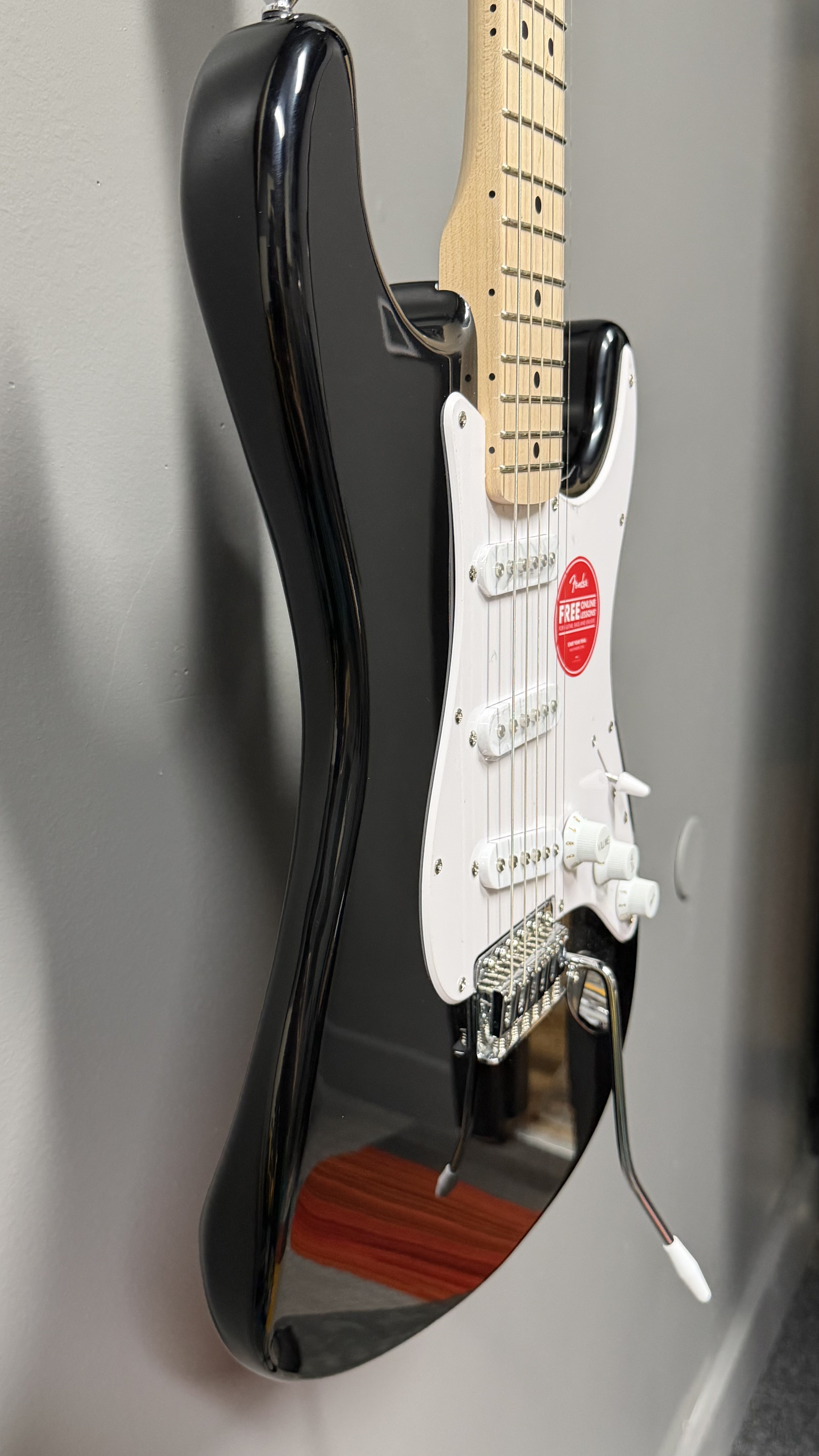 Squier Sonic Stratocaster Electric Guitar - Black with Maple Fingerboard