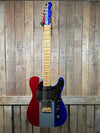 Fender Buck Owens Telecaster Electric Guitar - Red, Silver, and Blue Sparkle