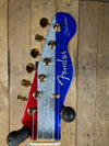 Fender Buck Owens Telecaster Electric Guitar - Red, Silver, and Blue Sparkle