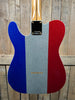 Fender Buck Owens Telecaster Electric Guitar - Red, Silver, and Blue Sparkle