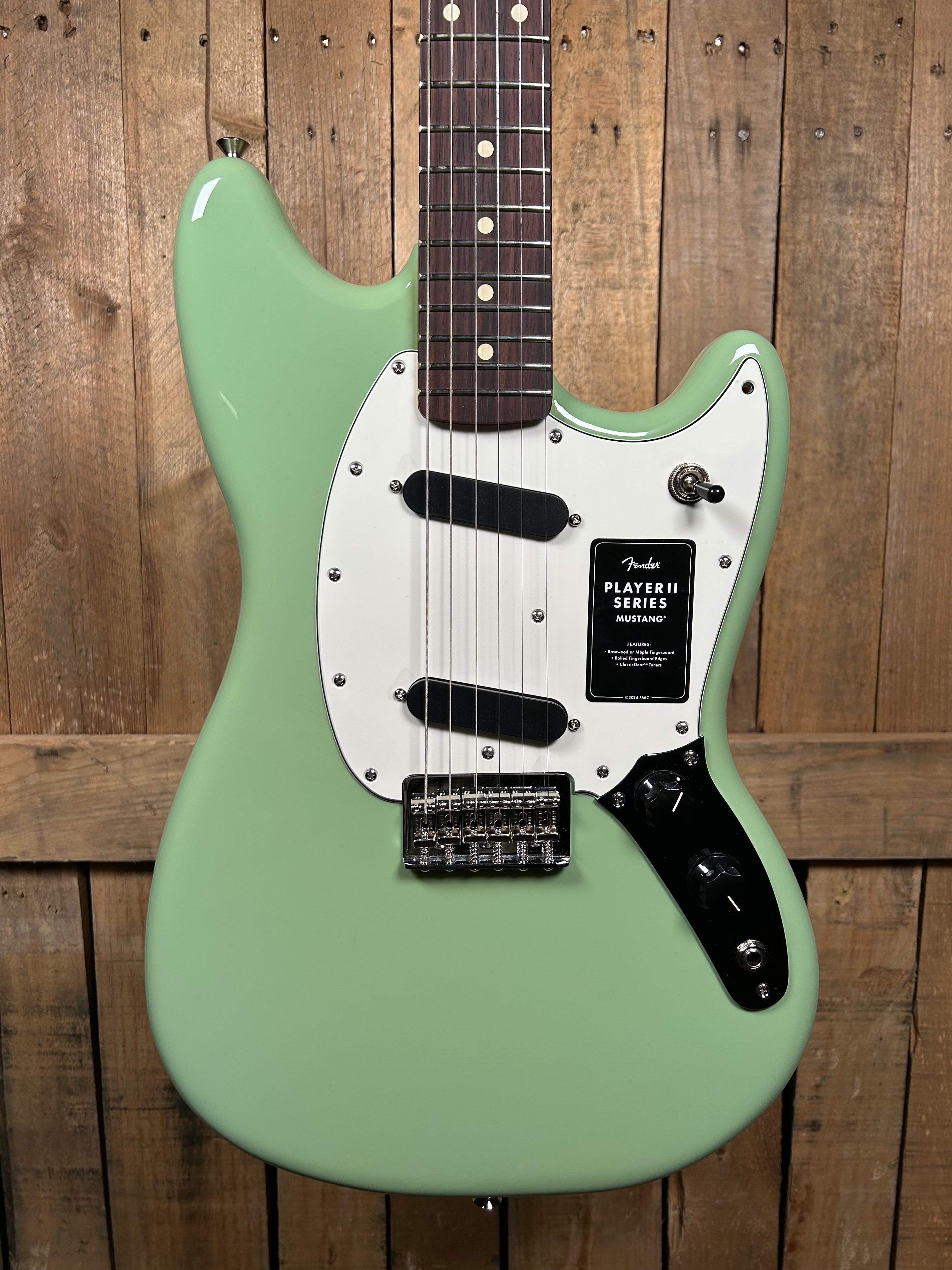 Fender Player II Mustang Electric Guitar - Birch Green with Rosewood Fingerboard