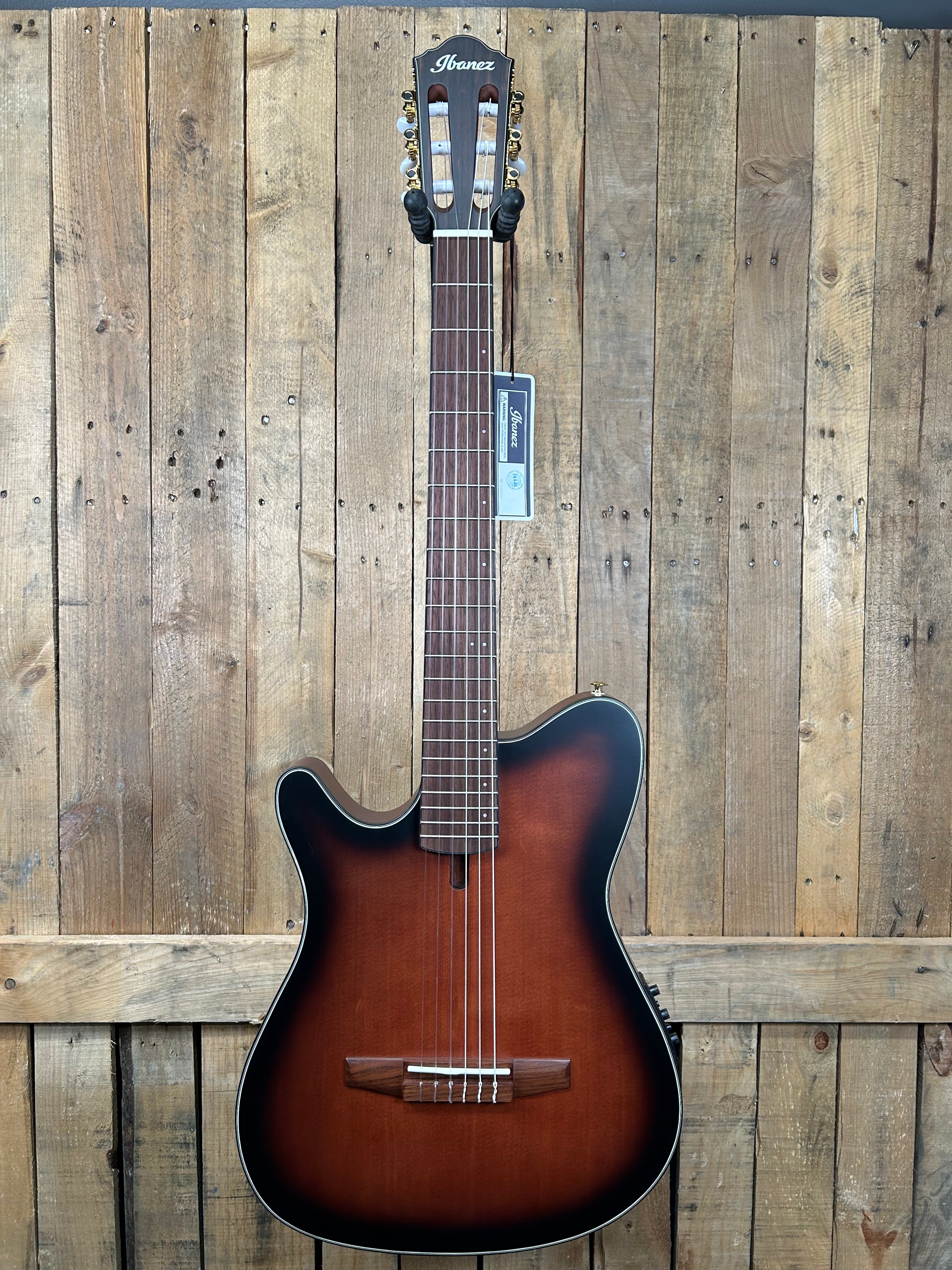 Ibanez FRH10N Thinline Left-handed Nylon Acoustic-electric Guitar - Brown Sunburst