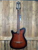 Ibanez FRH10N Thinline Left-handed Nylon Acoustic-electric Guitar - Brown Sunburst