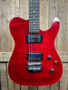 G&L ASAT Deluxe Tribute Series HH Tele Electric Guitar- Red w/Gigbag (Pre-Owned)
