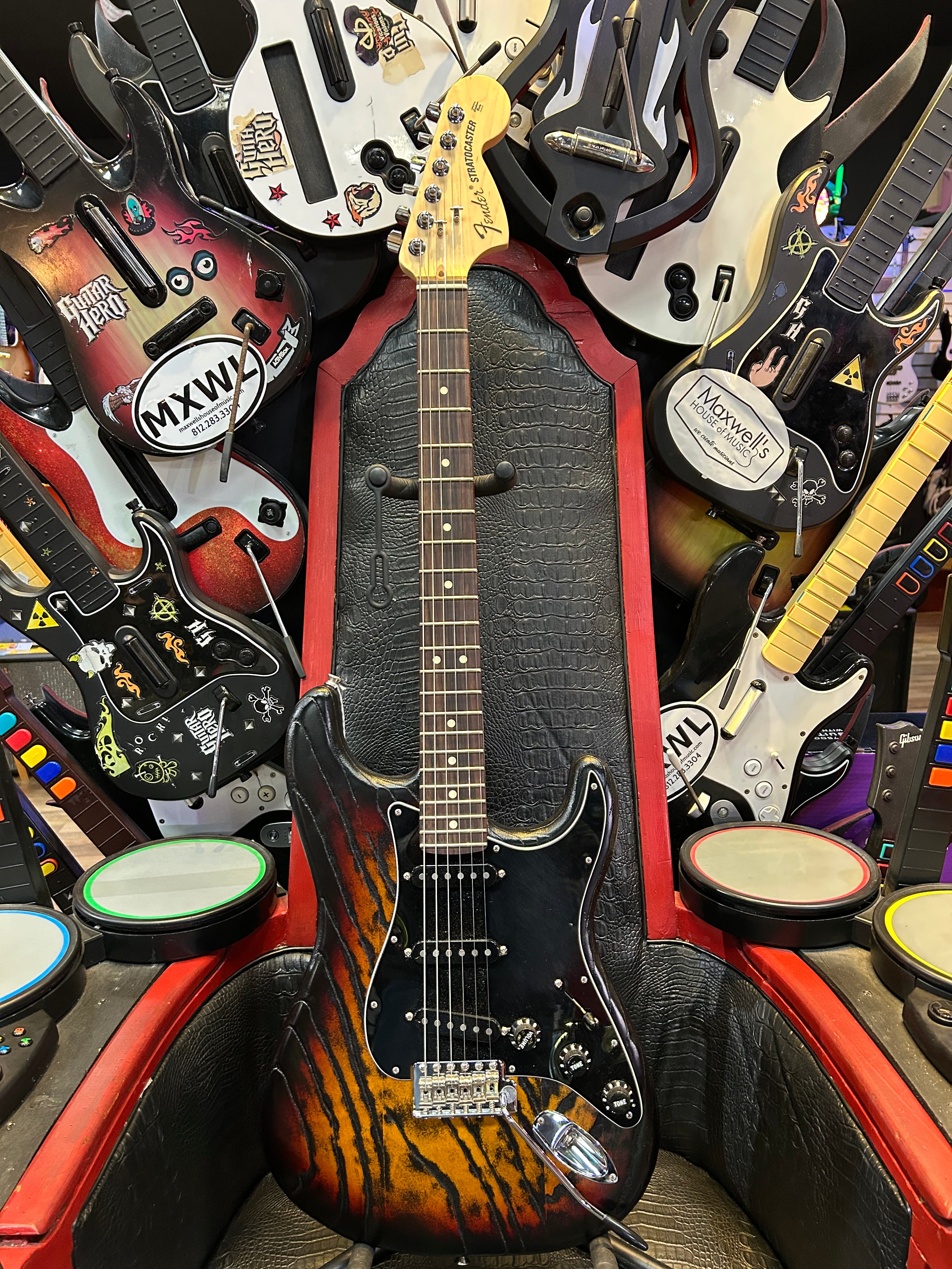 Fender American Performer Stratocaster- Sandblasted Sunburst w/ Gig Bag (Pre-Owned)