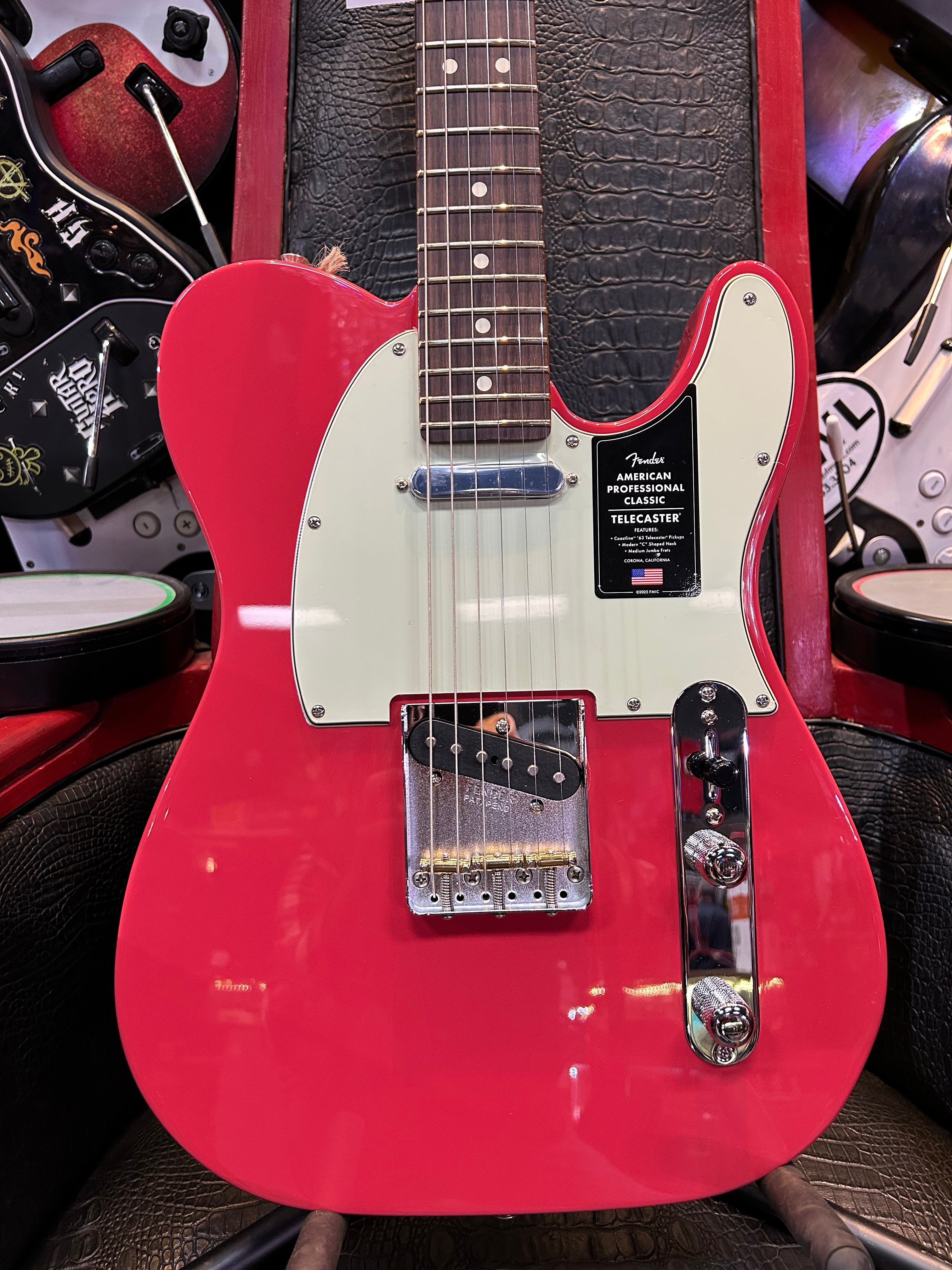 Fender American Professional Classic Telecaster Electric Guitar - Faded Dakota Red