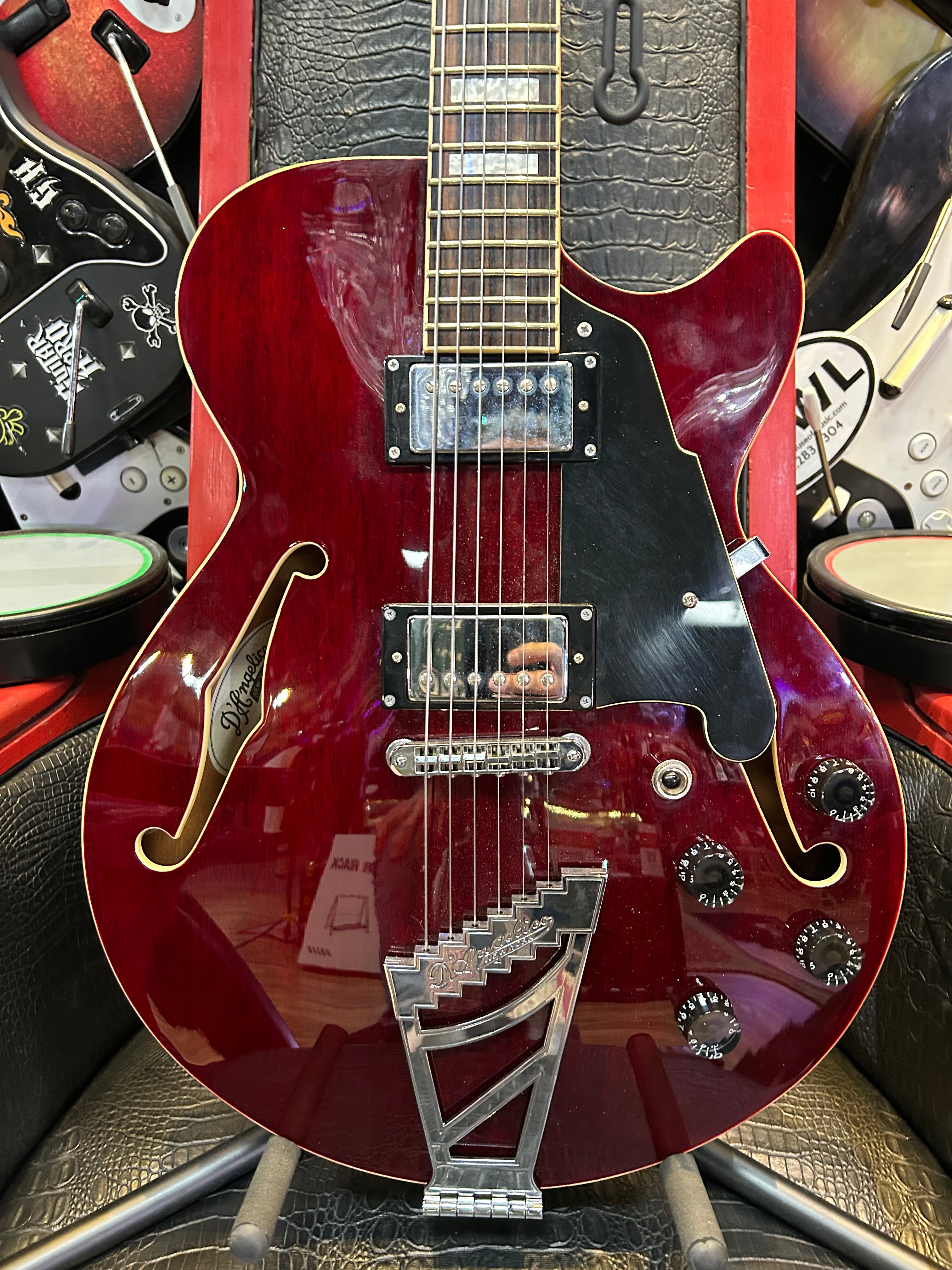 D'Angelico Premier SS Electric Guitar- Red w/ Gig Bag  (Pre-Owned)