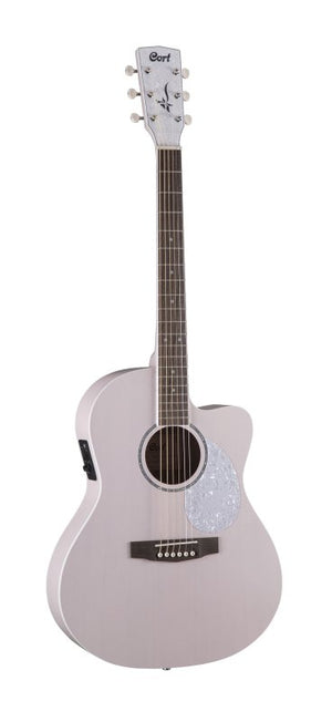 Cort Guitars Cort JADECLASSICPPOP Jade Series Acoustic Electric Cutaway Guitar - Pastel Pink Open Pore