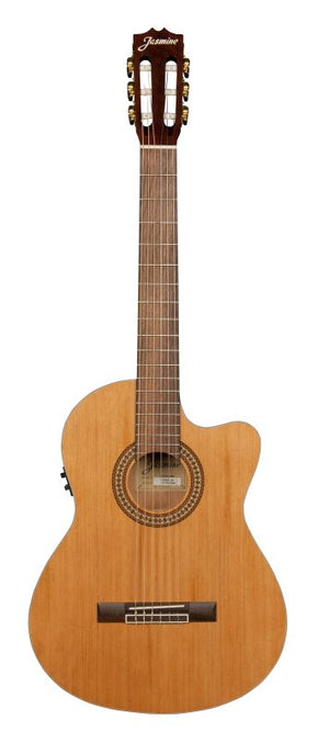 Jasmine JC27CE-NAT Nylon String Acoustic Electric Classical Guitar - Natural Finish