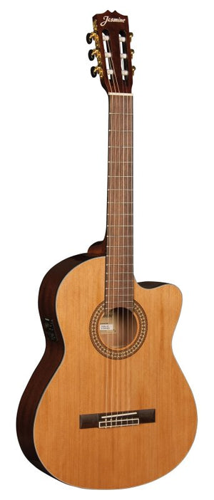 Jasmine JC27CE-NAT Nylon String Acoustic Electric Classical Guitar - Natural Finish