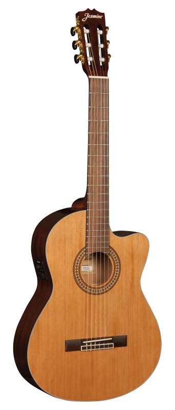 Jasmine JC27CE-NAT Nylon String Acoustic Electric Classical Guitar - Natural Finish