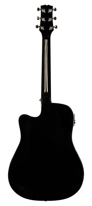 Jasmine JD39CE-BLK Dreadnought Acoustic Electric Guitar - Black Finish