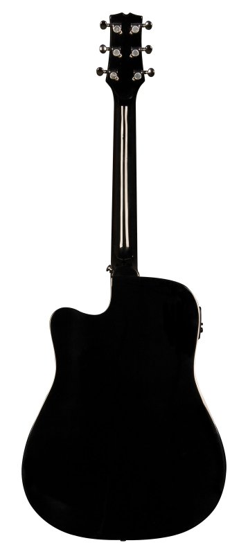 Jasmine JD39CE-BLK Dreadnought Acoustic Electric Guitar - Black Finish