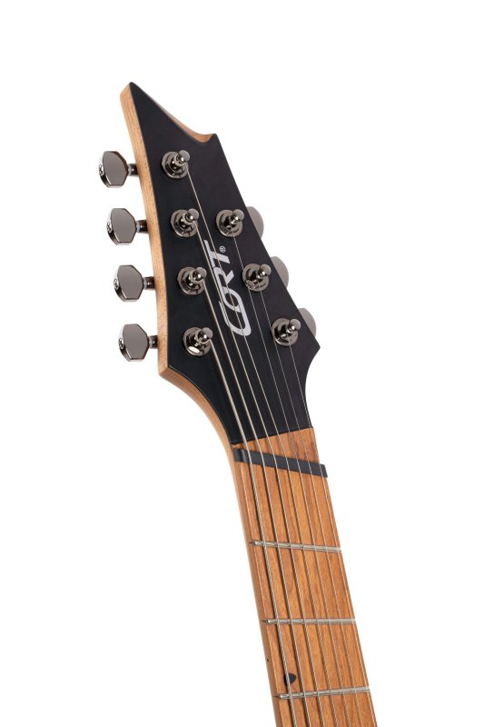 Cort Guitars KX307MSOPM-U KX Series Multi-Scale 7-String Electric Guitar, Open Open Pore Mahogany
