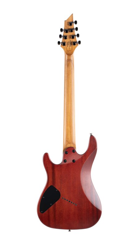 Cort Guitars KX307MSOPM-U KX Series Multi-Scale 7-String Electric Guitar, Open Open Pore Mahogany