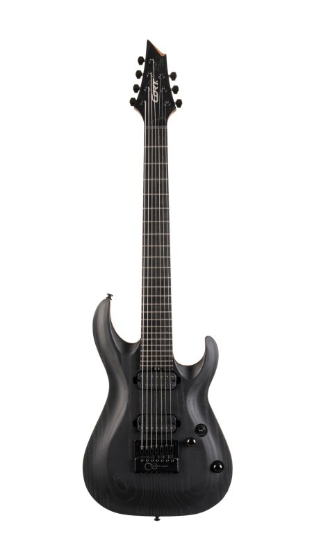 Cort Guitars Cort KX707 KX Series 707 EverTune 7-String Electric Guitar - Open Pore Black