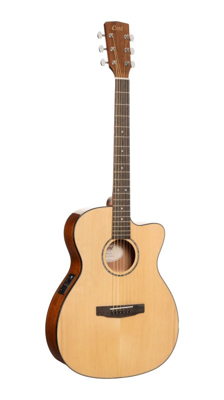 Cort Guitars L60CENAT-U Cort L60BK Luce Series L60 Orchestra Cutaway Acoustic Electric Guitar - Natural Gloss