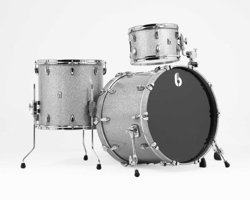 British Drum Co. LEG-22-CBUS-SHS Legend Series US Club 22 Kit - Sheffield Silver (13", 16", 22")