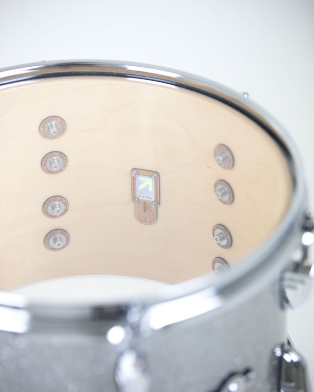 British Drum Co. LEG-22-FS-SHS Legend Series Fusion 22 Kit - Sheffield Silver (10", 12", 16", 22")
