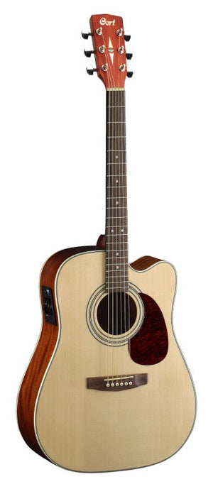 Cort Guitars MR500EOP-A-U Cort MR500EOP MR Series Dreadnought Acoustic Electric Cutaway Guitar - Open Pore