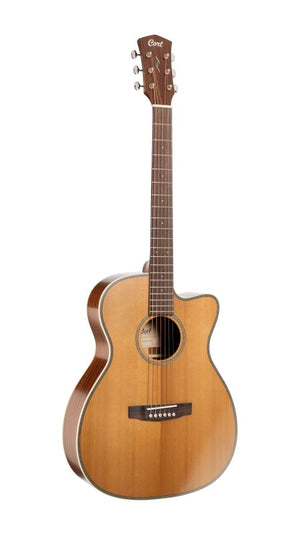 Cort Guitars Cort OC4NSG Essence Series ES-OC4 OM Cutaway Acoustic Electric Guitar - Natural Semi Gloss