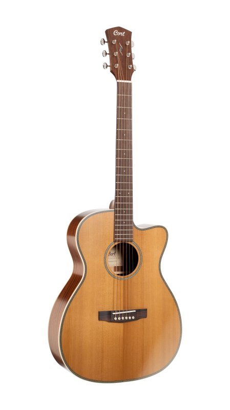 Cort Guitars Cort OC4NSG Essence Series ES-OC4 OM Cutaway Acoustic Electric Guitar - Natural Semi Gloss